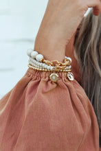 Load image into Gallery viewer, White &amp; Gold Bracelet Stack
